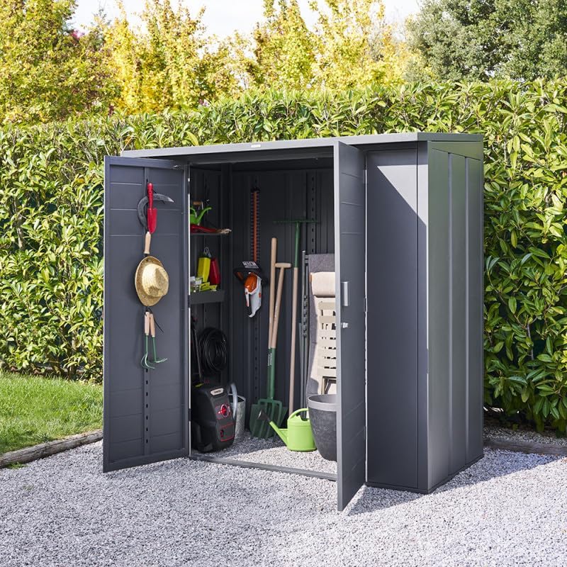 karaca-alisveris - Abri de Jardin Forgia 2,2m² - acier graphite robuste