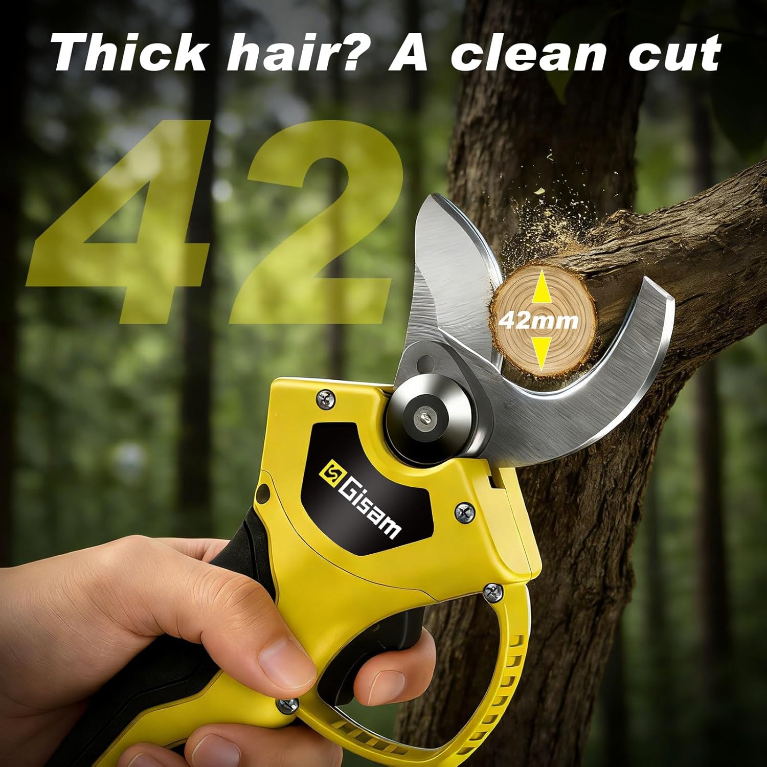 8 Pouces Mini Tronconneuse avec Perche & Secateur Electrique, 4-en-1 Ensemble d’Outils de Jardin avec 2 * 4000 mAh Batteries, Moteur Brushless, Portée Maximale Jusqu’à 4,2 m pour Jardinage/Arbres