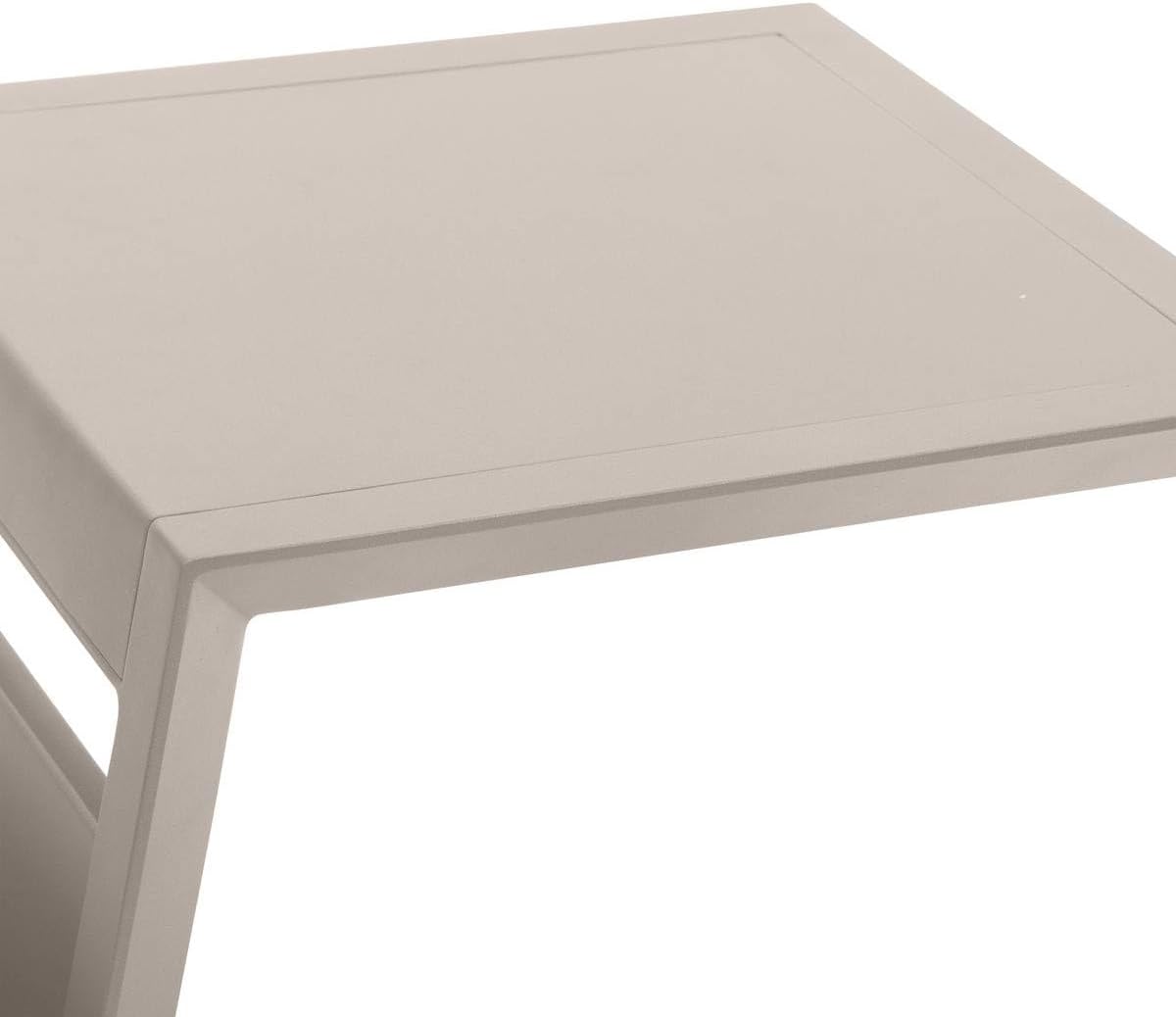 karaca-alisveris - Allure table de jardin carrée 55x45x55cm aluminium argile