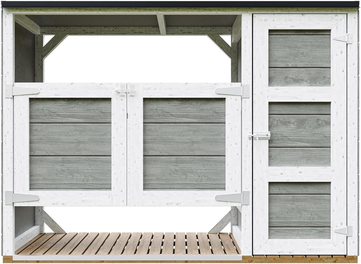Abri de Jardin pour poubelles, Cache Poubelle extérieur 2x240L – Coffre de Rangement Exterieur, Armoire de Jardin, cabane de Jardin Exterieur – karaca-alisveris M981A-TUNDRA Grey