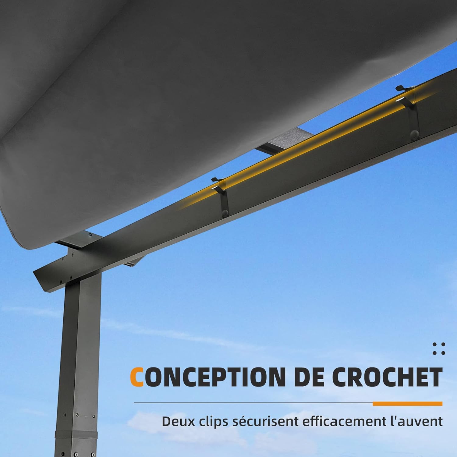 karaca-alisveris – pergola aluminium – 4x3m – toit rétractable, éclairage intégré