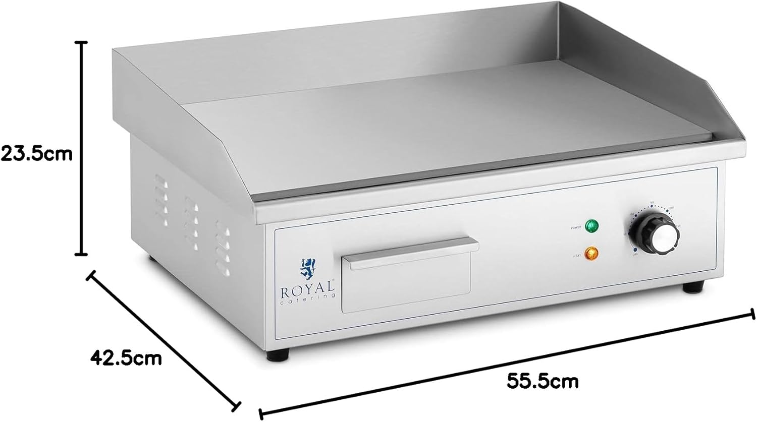 karaca-alisveris - plancha électrique pro 530x350 mm 3000W RCPG42-S