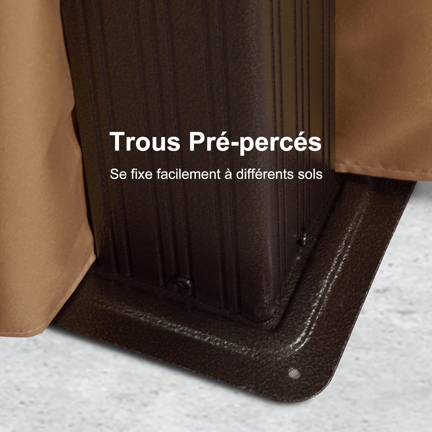 karaca-alisveris - Tonnelle aluminium série éclairée - 4,85x3,65 m - gouttière, rideaux moustiquaires, poteaux renforcés, bro