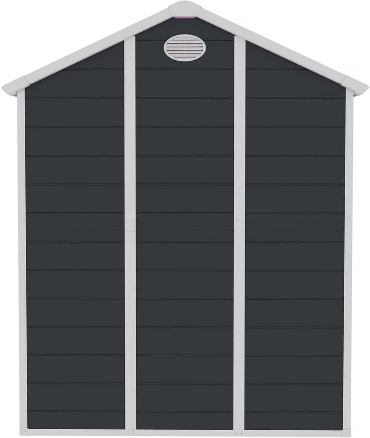 karaca-alisveris - Abri de Jardin Résine Texas 5.23 m² Anthracite - Ancrages Intérieurs - Antirouille/Anti-UV