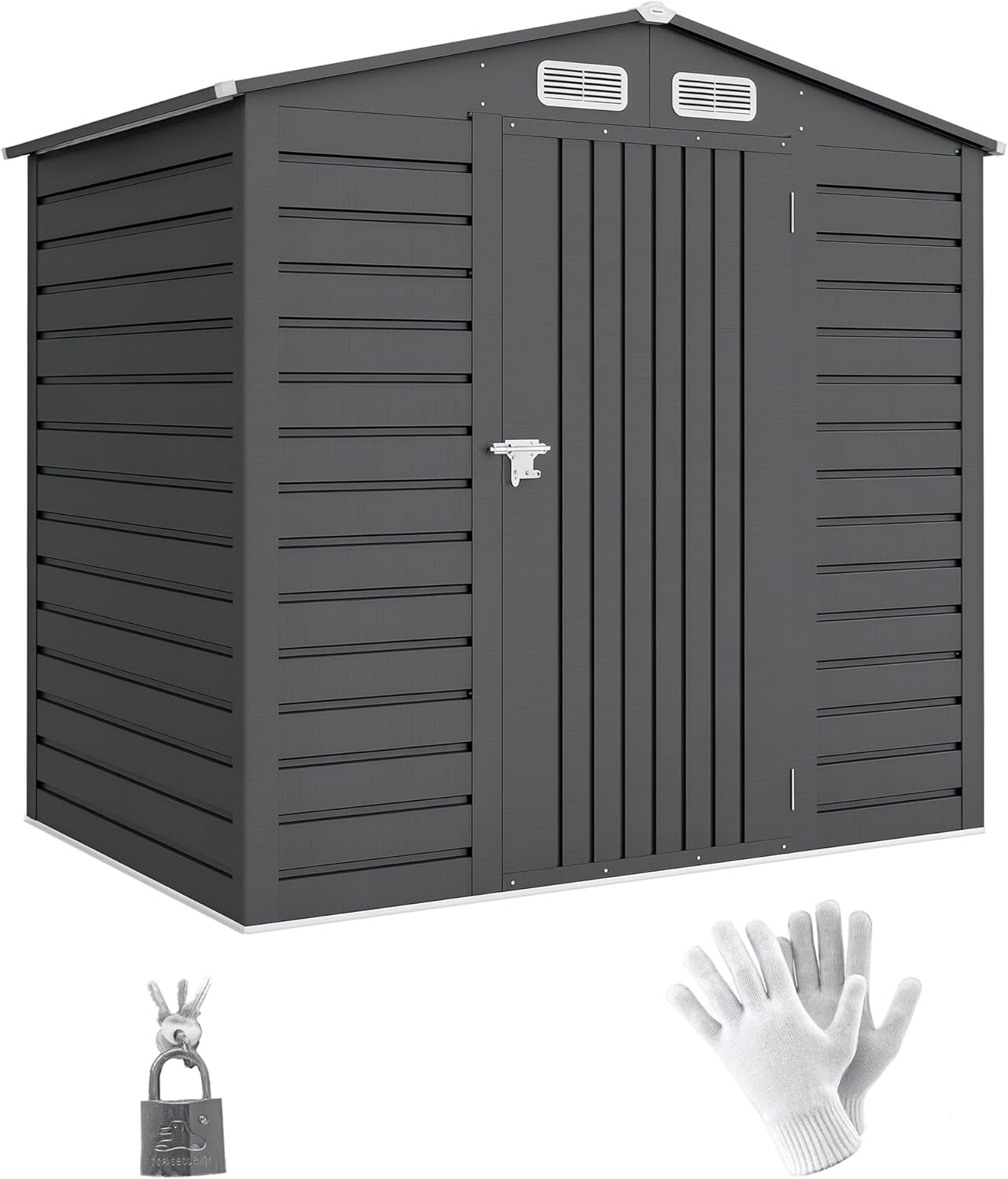 Abri de Jardin en métal 2,27 m², Structure en Acier galvanisé 