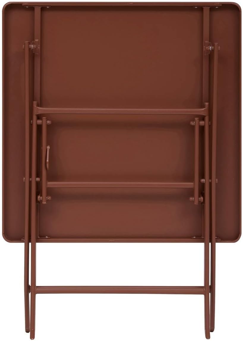 karaca-alisveris - Greensboro - 2 places 70x70cm - table pliante acier acajou