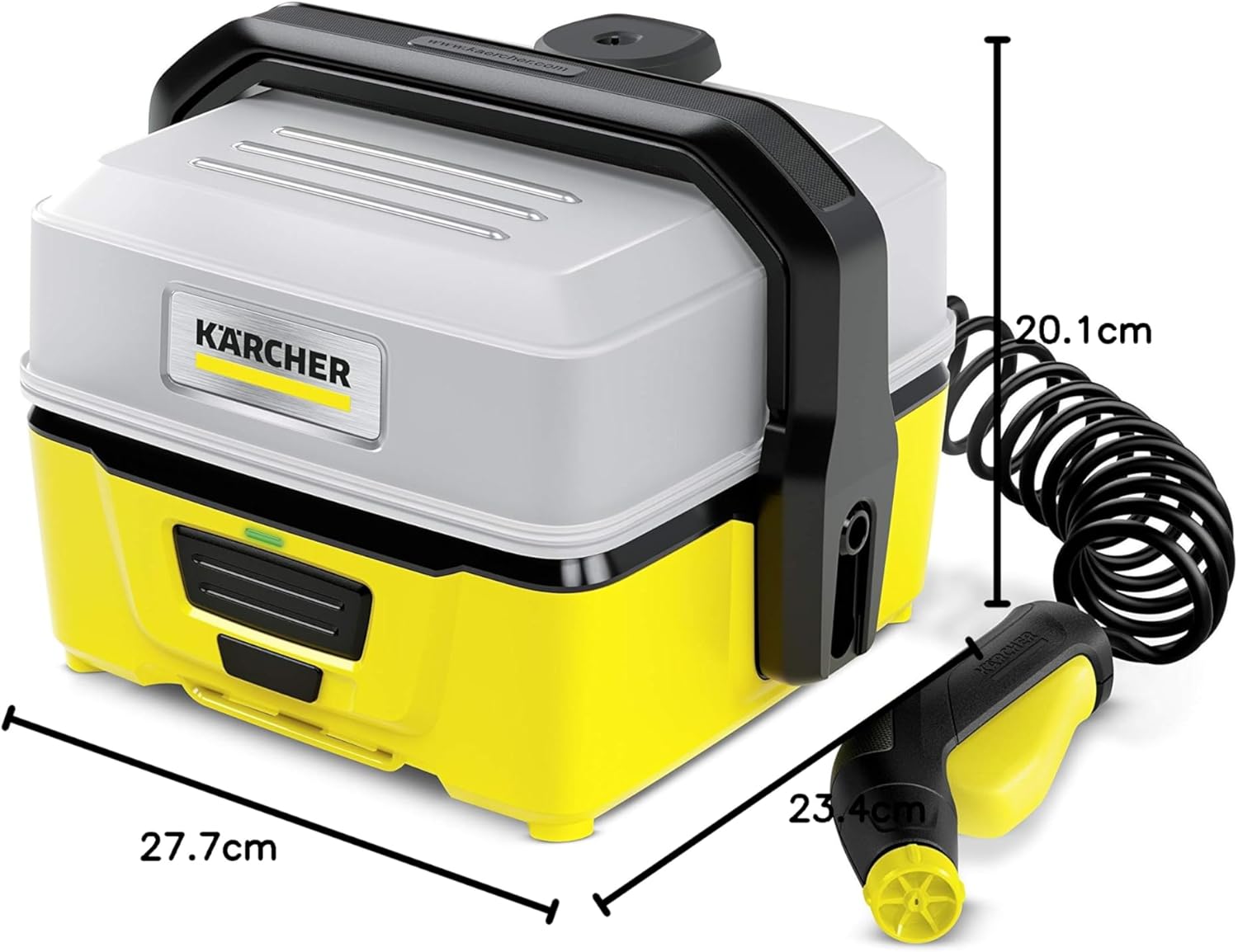 karaca-alisveris - OC 3 - 2,2 kg - basse pression, batterie Lithium-Ion, 4 L, tuyau 2,8 m
