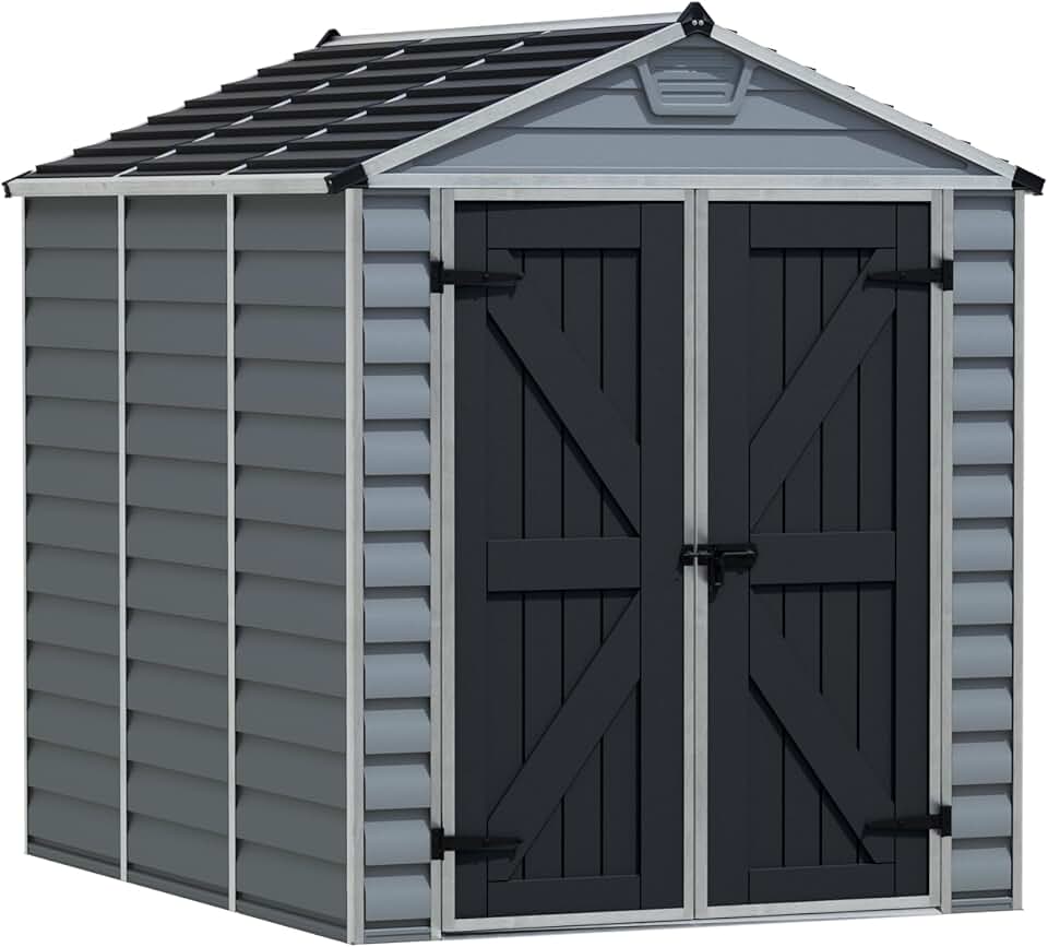 karaca-alisveris by karaca-alisveris Abri de jardin en Kit karaca-alisveris 4.2m², Cadre en aluminium, panneaux en polycarbonate, Gris