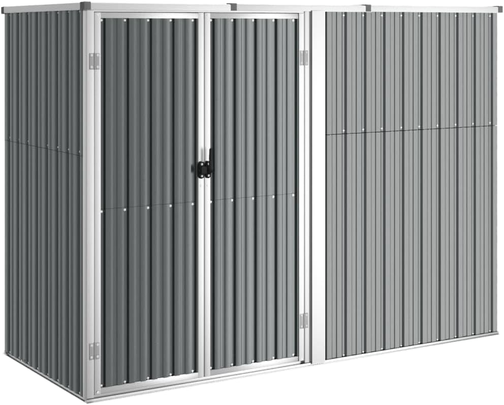 karaca-alisveris Abri à Outils de Jardin Gris 225x89x161 cm Acier galvanisé, Maison & Jardin, Pelouses & Jardins, Vie en extérieur, Structures extérieures, Cabanes & abris de Jardin, Gris, (Poids 36.62KG)