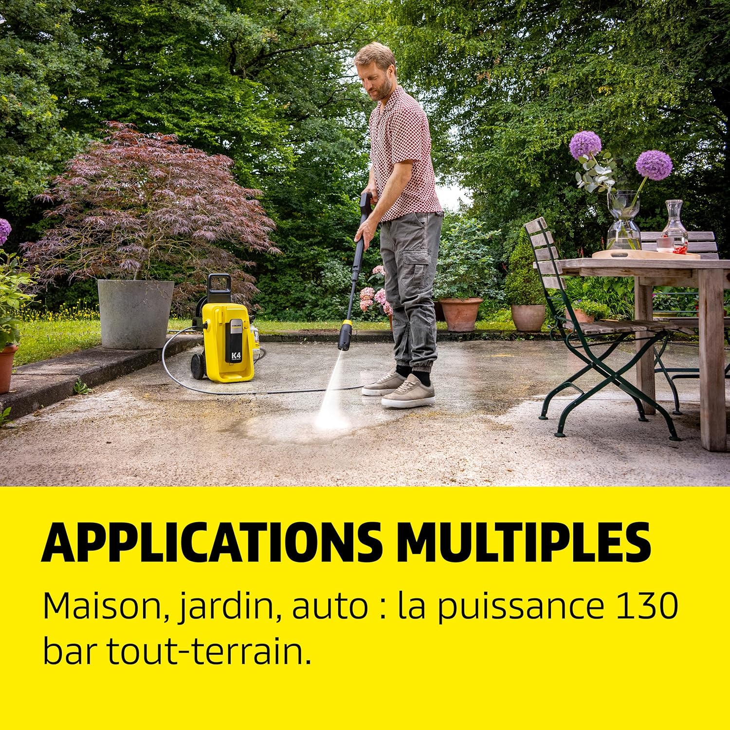 karaca-alisveris - K 4 Comfort Premium Home - 130 bar, 420 l/h, 30 m²/h, enrouleur, 4 jets