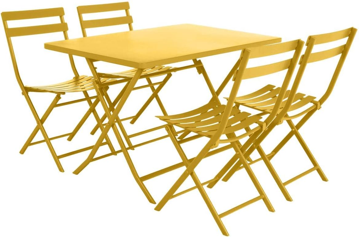 karaca-alisveris - Greensboro - rectangulaire pliante 4 places - acier epoxy antirouille