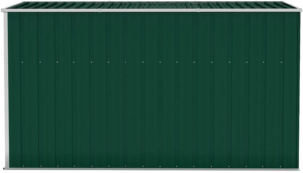karaca-alisveris Abri de Jardin Mural Vert 118x288x178 cm Acier galvanisé,Structures extérieures, Cabanes & abris de Jardin,316225