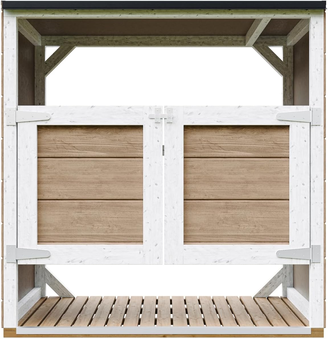 Abri de Jardin pour poubelles, Cache Poubelle extérieur 2x240L – Coffre de Rangement Exterieur, Armoire de Jardin, cabane de Jardin Exterieur – karaca-alisveris M980A-TERRA Brown