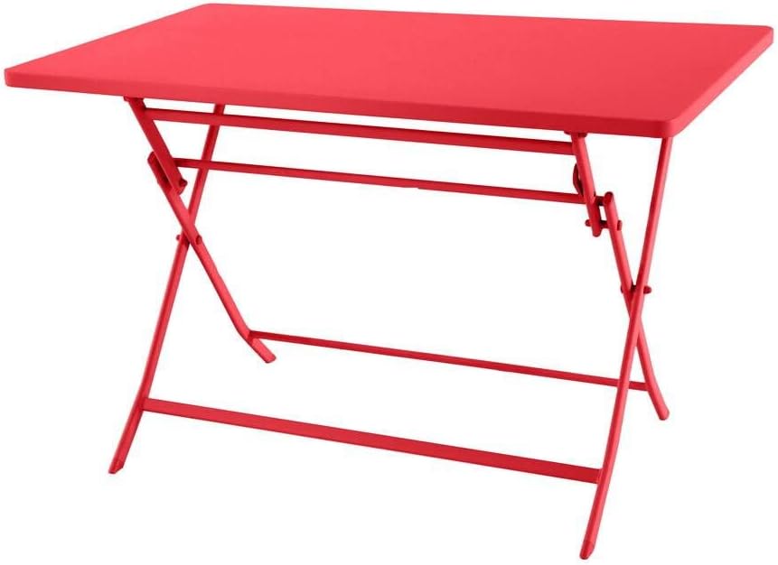 karaca-alisveris - Greensboro - 110x70 cm - Table pliante acier 4 places, traitement epoxy antirouille