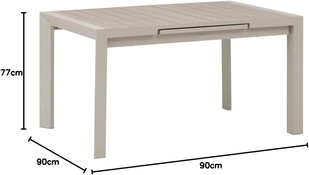 karaca-alisveris - Evasion - 8 places extensible - aluminium effet bois