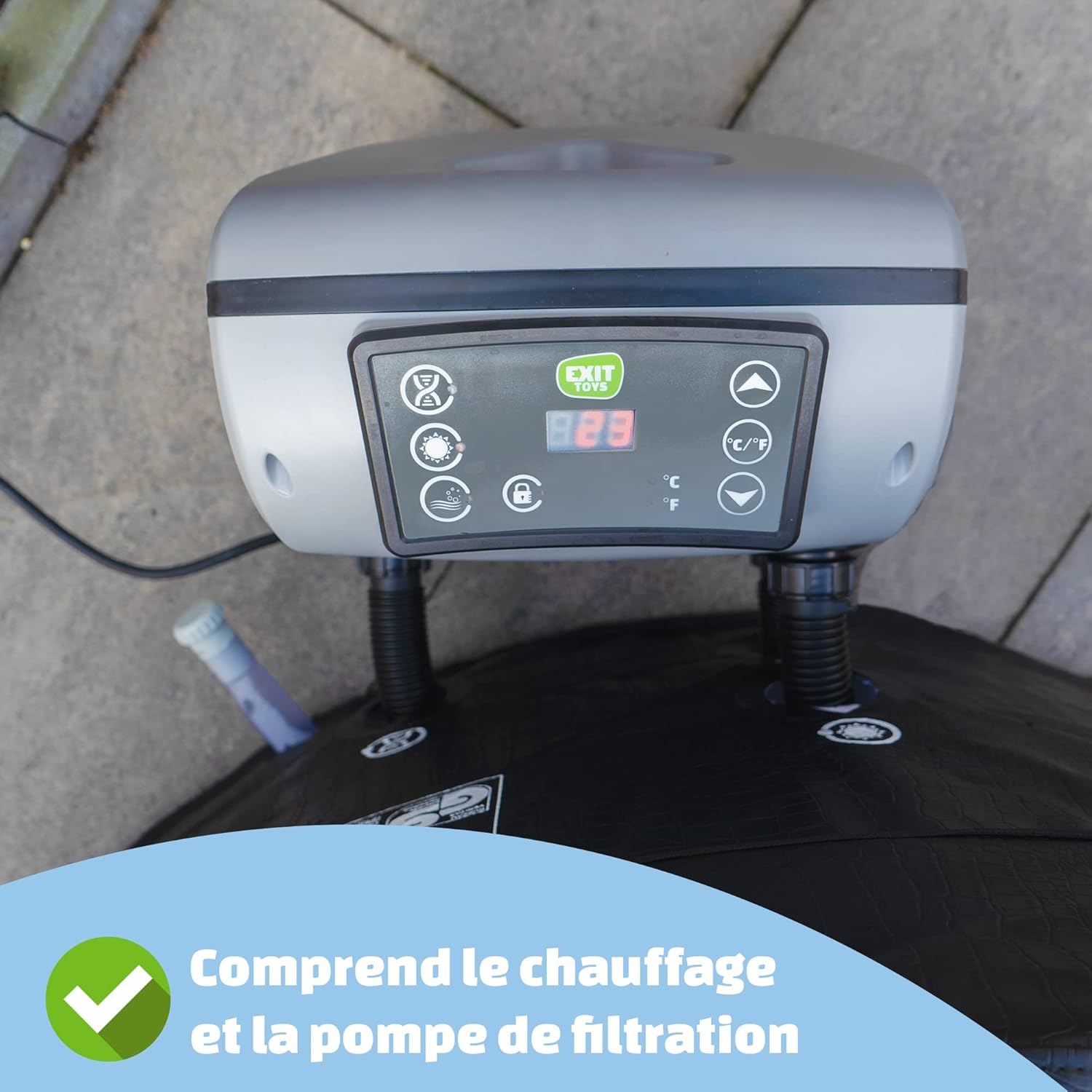 karaca-alisveris - Leather Premium Spa extérieur 184x73cm - 4 places, chauffage, 120 jets air