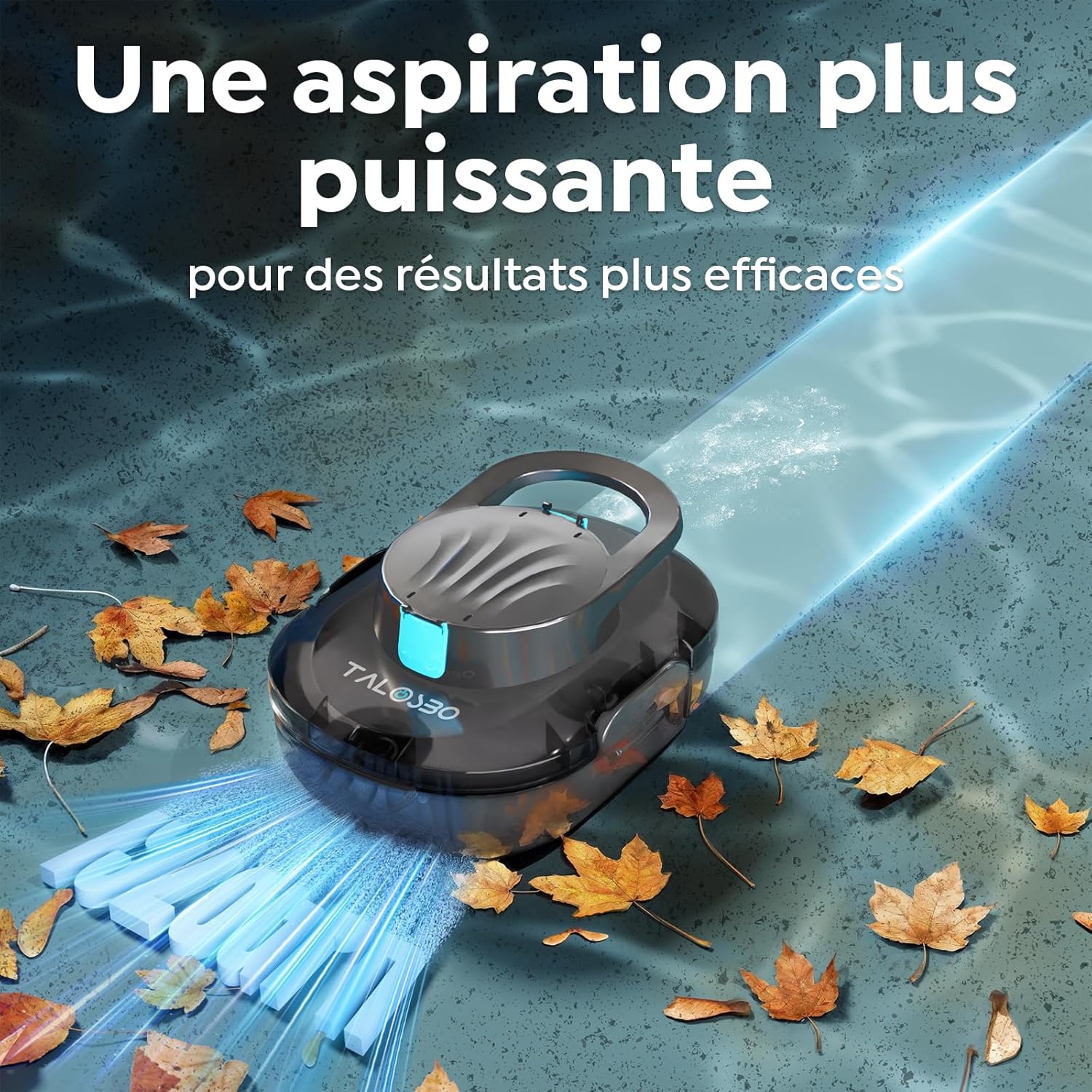 Robot piscine sans fil - S1PRO - compact, 120min autonomie, charge 2,5h, jusqu'à 100m², S1PRO