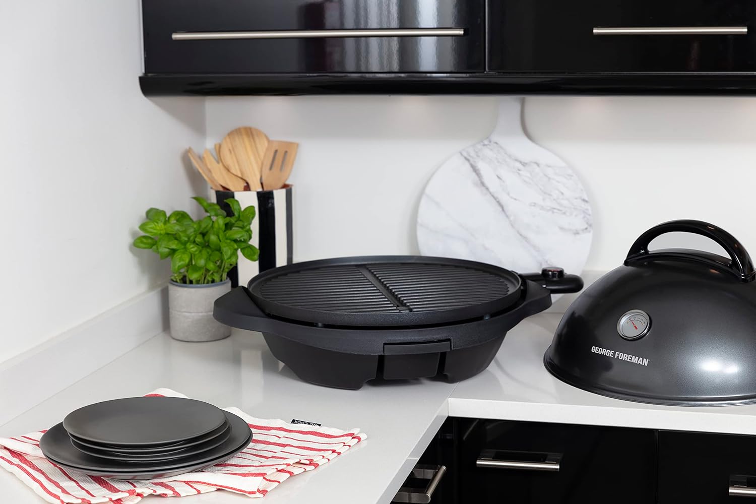 karaca-alisveris - Barbecue 2 en 1 - 44,5cm - Électrique, grill avec bac à graisse, 2400W, 22460-56