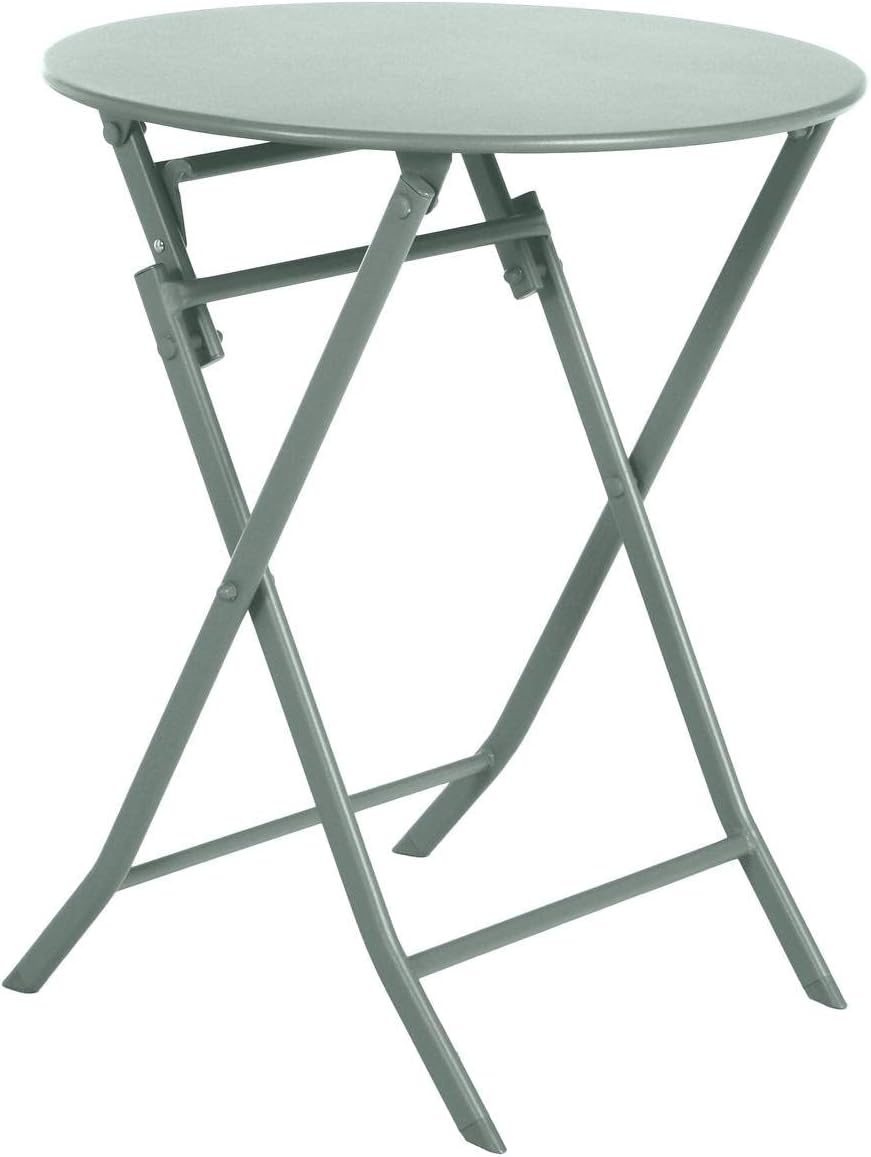 karaca-alisveris - Greensboro - Ø60 cm - Table de jardin pliante acier vert 2 places