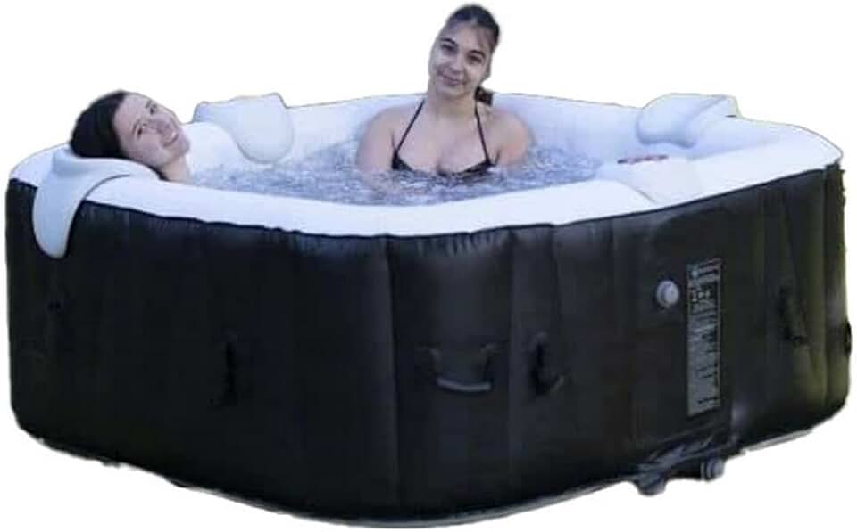 karaca-alisveris Spa Gonflable Carre lamine 6 Personnes a LED