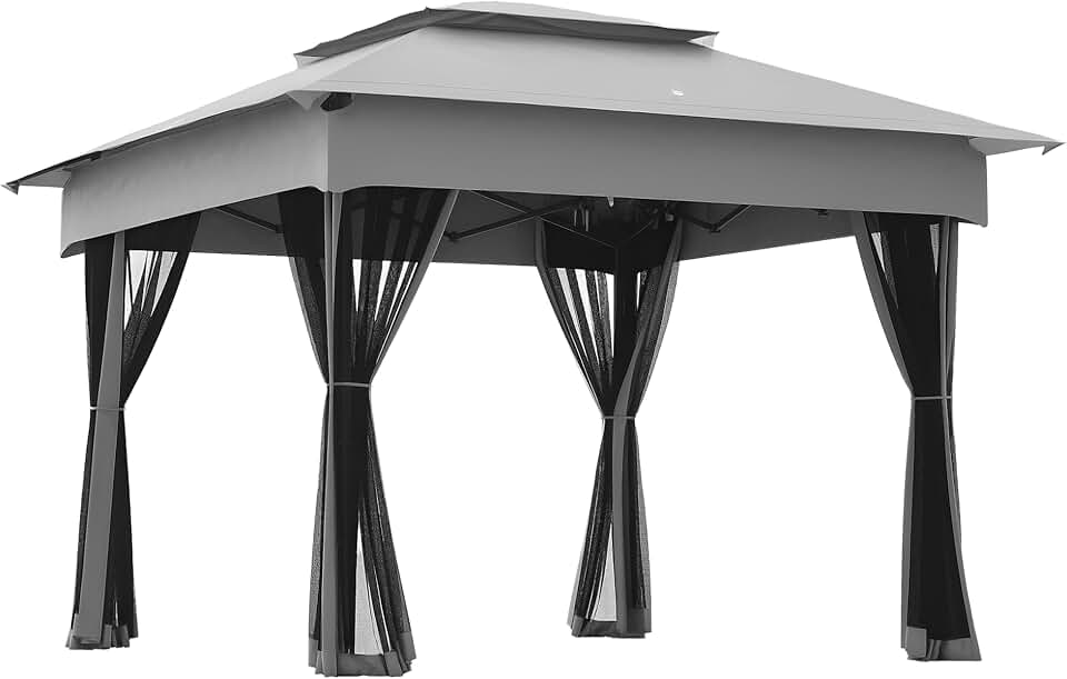 karaca-alisveris - Tonnelle Pop-up - 3x3m - Métal, anti-UV, moustiquaire, sac de transport