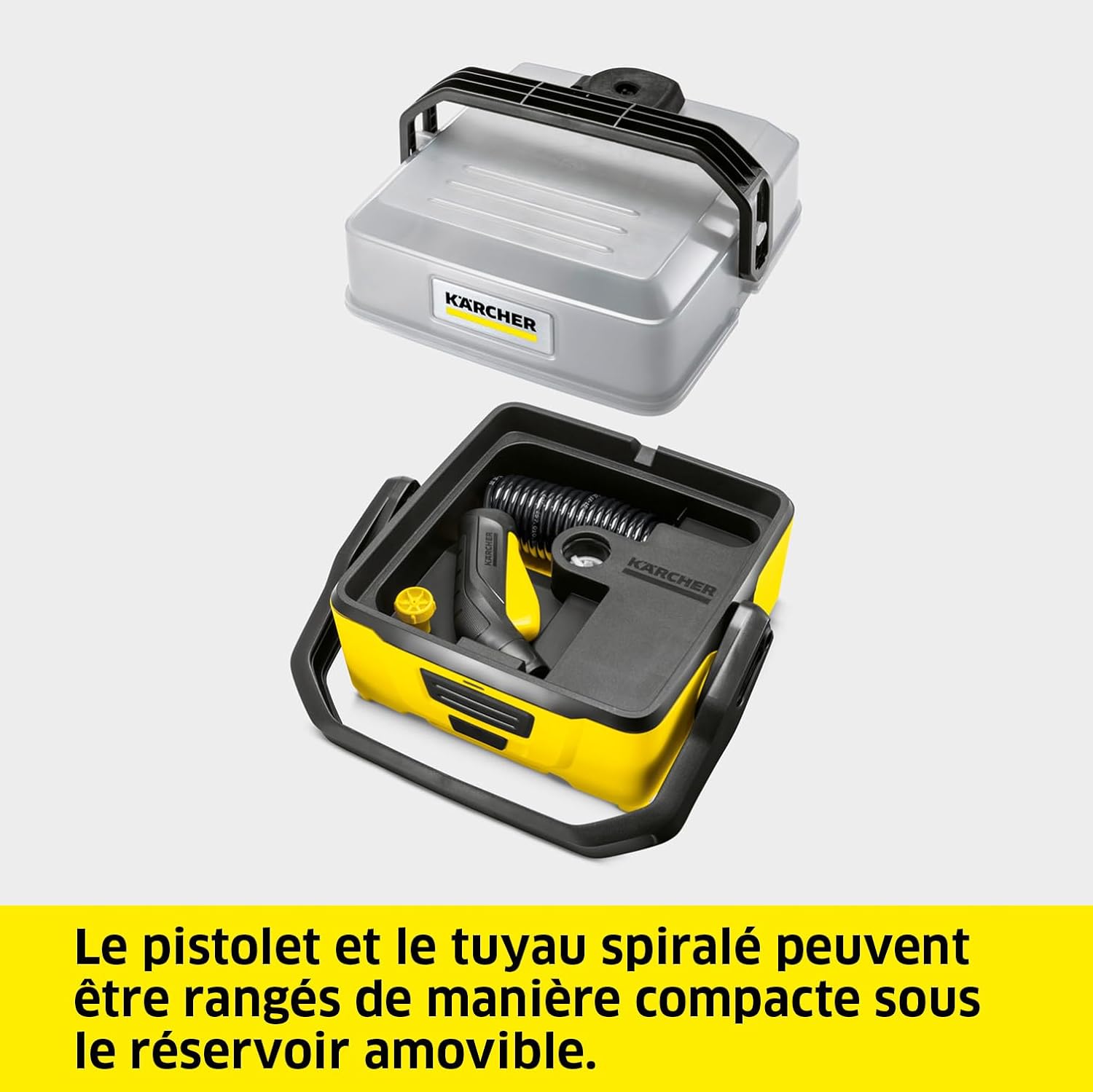 karaca-alisveris - OC 3 - 2,2 kg - basse pression, batterie Lithium-Ion, 4 L, tuyau 2,8 m