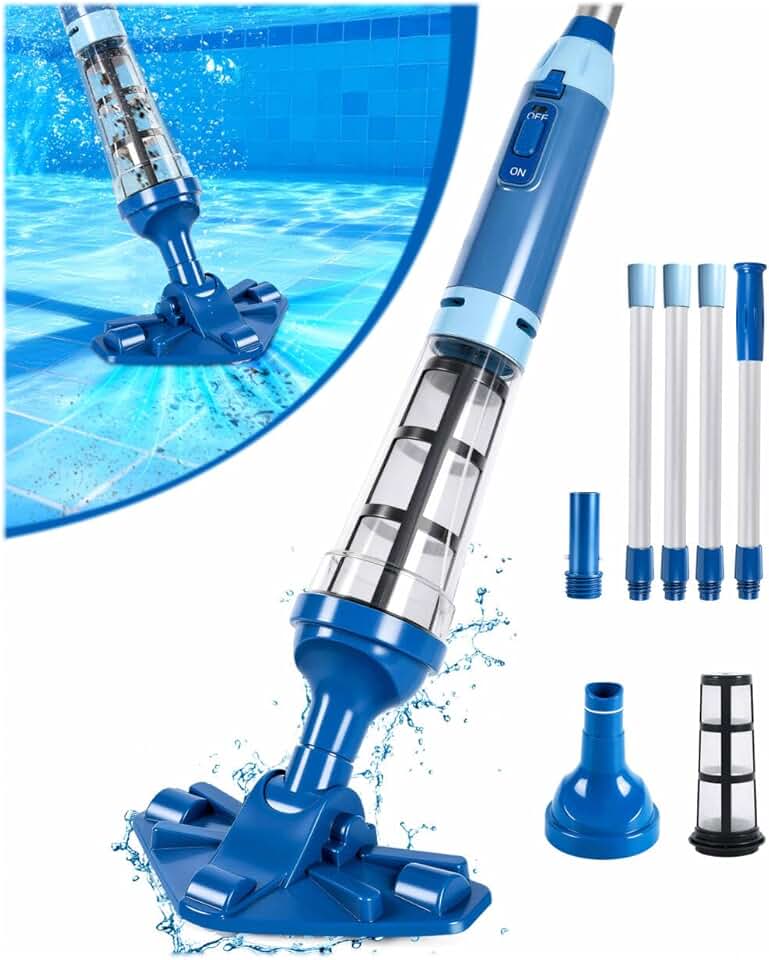 karaca-alisveris - Aspirateur piscine sans fil - 2,13m - 60L/min, 90min autonomie