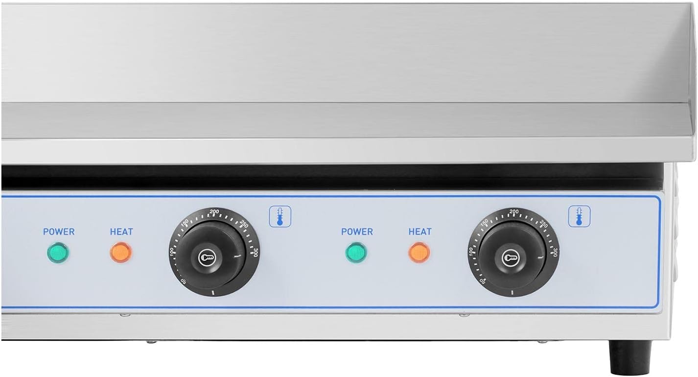 karaca-alisveris - Plancha Électrique Double - 73x40cm - 2x2200W INOX Restaurant