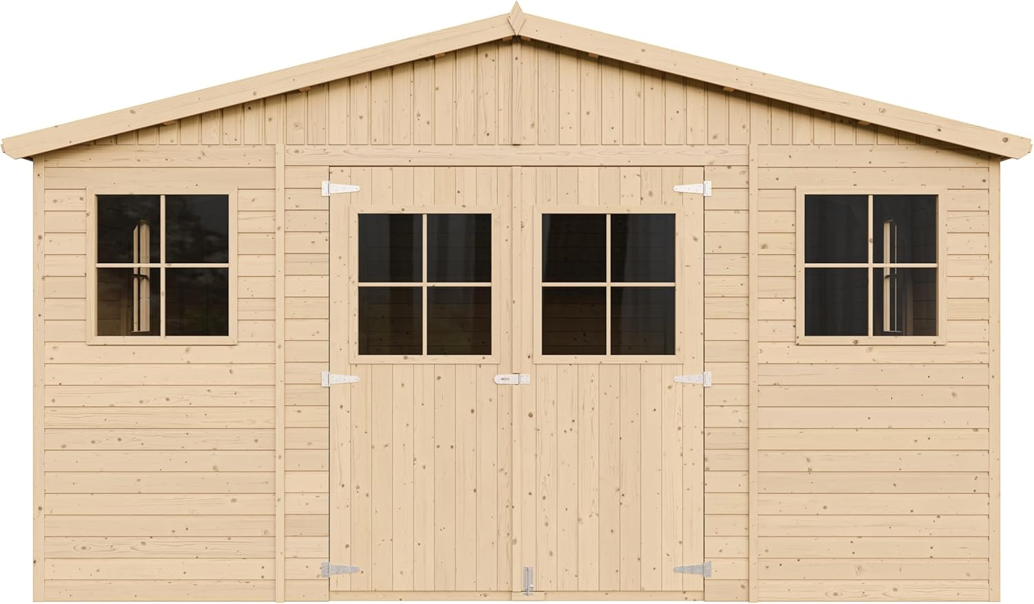 Abri de Jardin en Bois Exterieur avec Les PLANCHERS IMPRÉGNÉ- Maison de Jardin en Pin/épicéa-H246x418x522 cm/20 m²-Construction de Panneaux- Rangement pour vélos, Remise à Outils-karaca-alisveris M333 +M333G