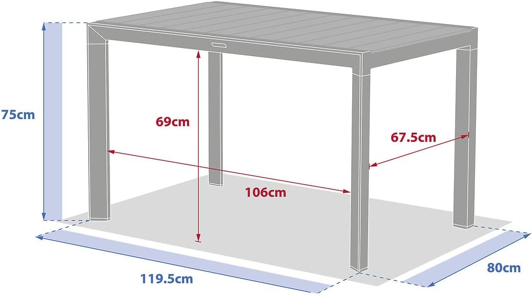 karaca-alisveris - Evasion 4 places - aluminium effet bois lin et argile