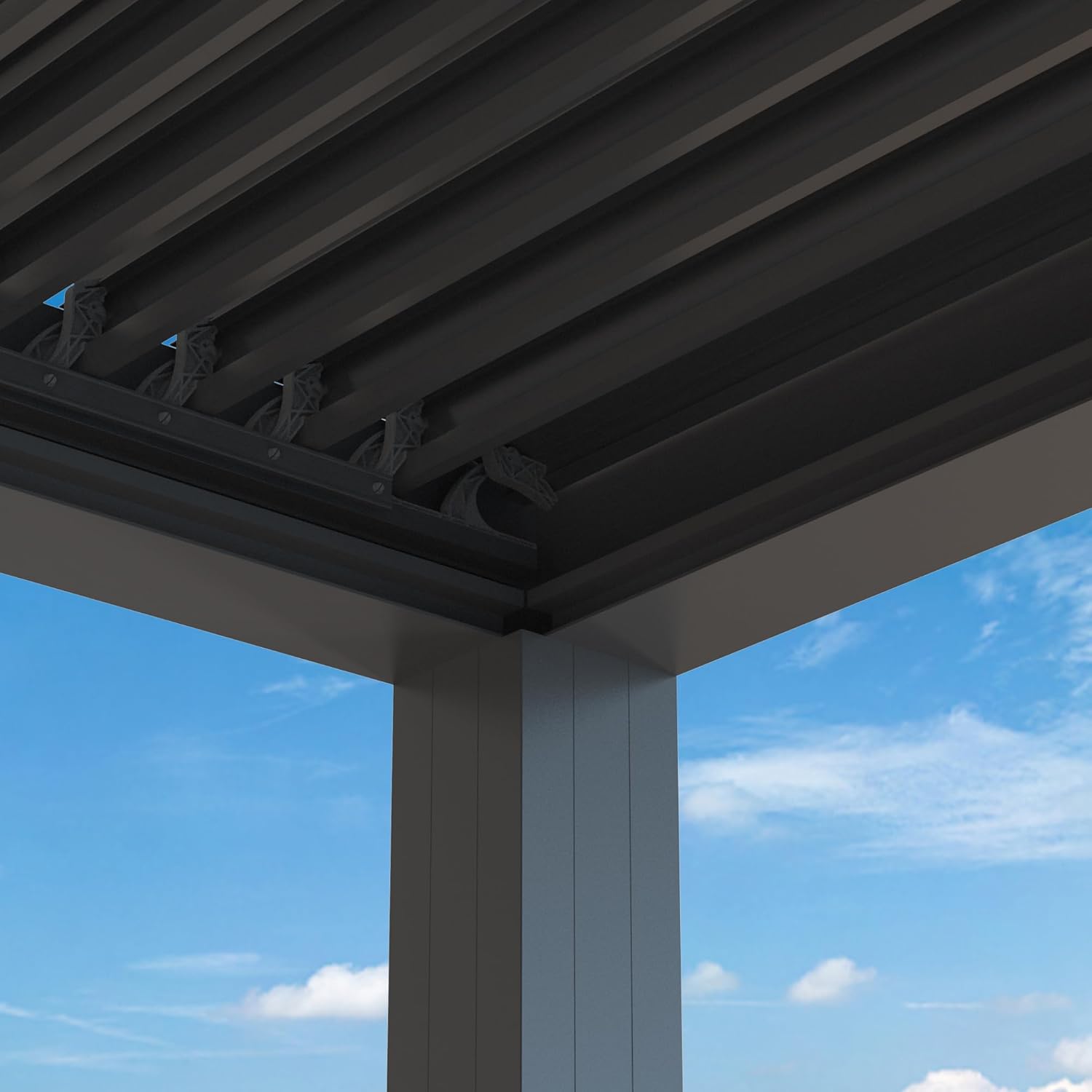 karaca-alisveris - Pergola bioclimatique - 6x3,68m - aluminium lames orientables