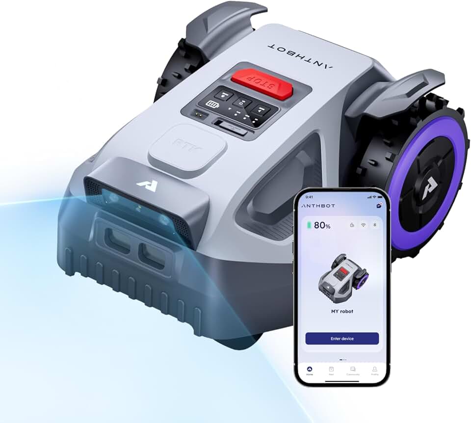 karaca-alisveris - Robot tondeuse M9 - 1000 m², 5000 mAh, 4G, IA, NetRTK