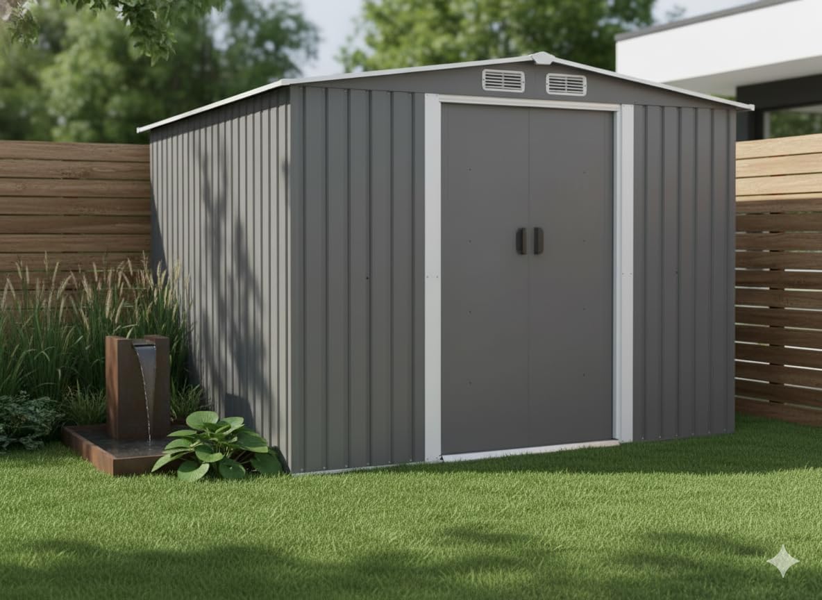 karaca-alisveris - Jura - 6.66 m² - Abri métal robuste rangement jardin