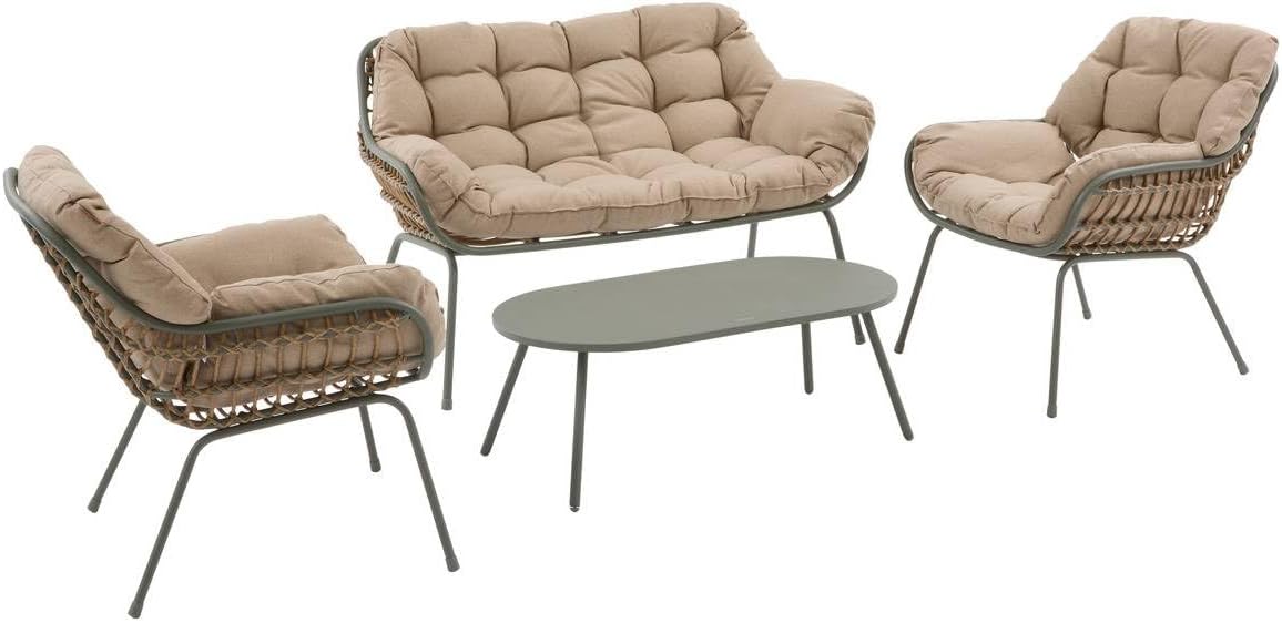 karaca-alisveris - Paopao Laurier - 4 places - aluminium, coussins confort, anti-rouille