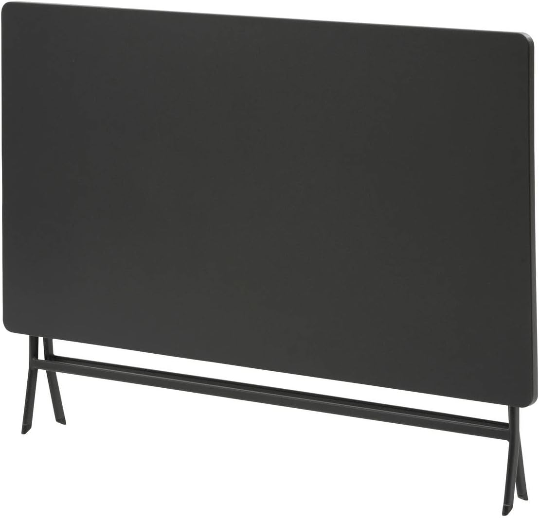 karaca-alisveris - Greensboro - 150x90 cm - Table pliante acier renforcé 6 places, gris graphite