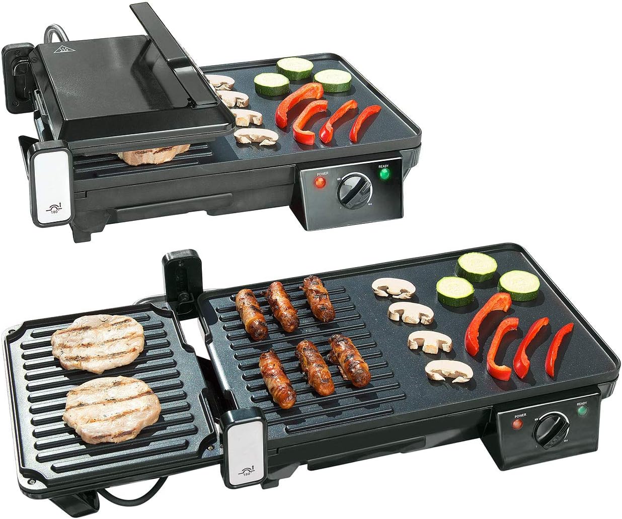 karaca-alisveris - grille-plancha 2 en 1 2000W - table - cuisson rapide