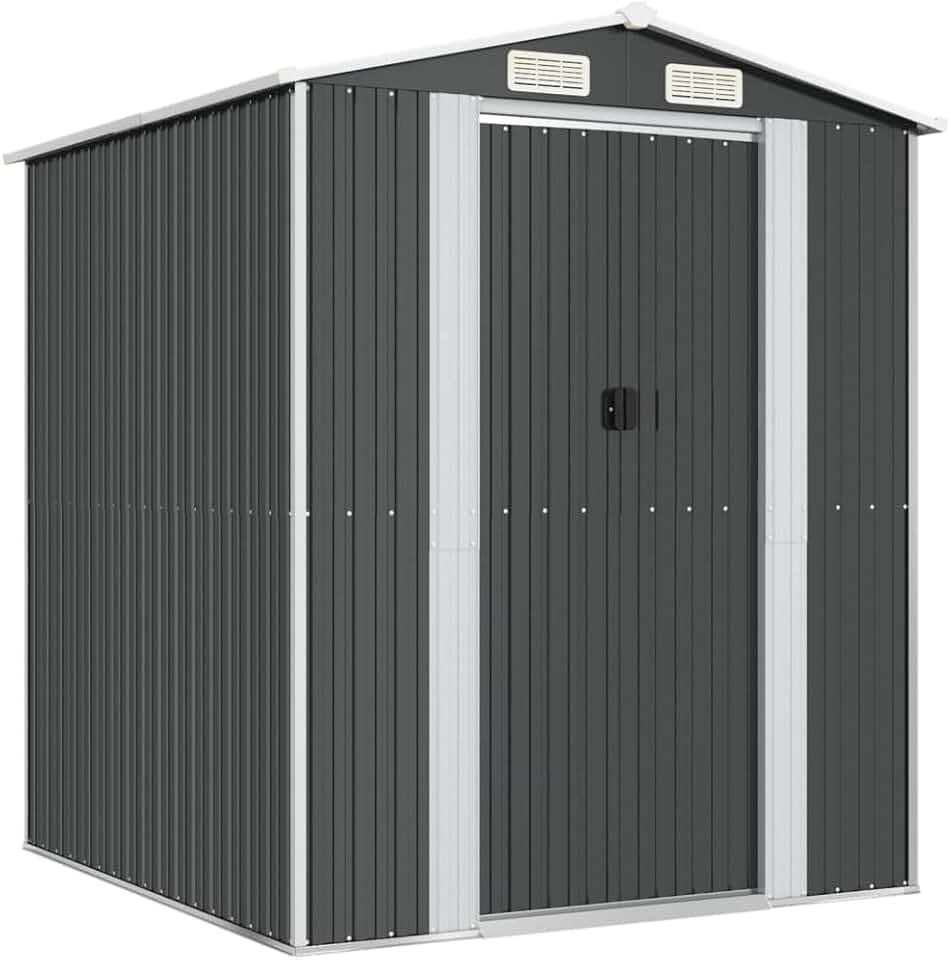 karaca-alisveris - abri de jardin acier galvanisé - 192x191x223 cm - anthracite