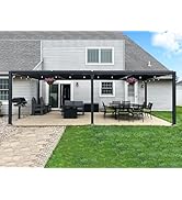 karaca-alisveris Pergola Bioclimatique en Aluminium 3,5 x 7,2 m, Tonnelle de Jardin Exterieur Imperméa...