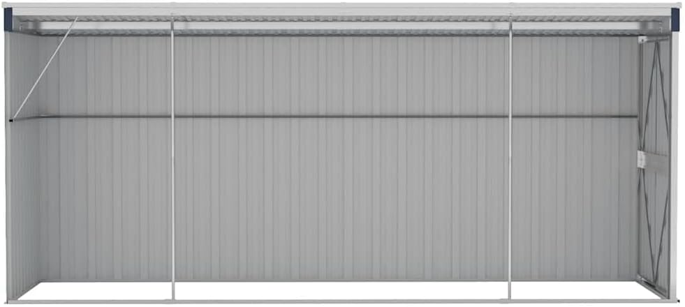 karaca-alisveris Abri de Jardin Mural Anthracite 118x382x178 cm Acier,Maison & Jardin, Pelouses & Jardins, Vie en extérieur, Structures extérieures, Cabanes & abris de Jardin, Anthracite (Poids 47.9KG)