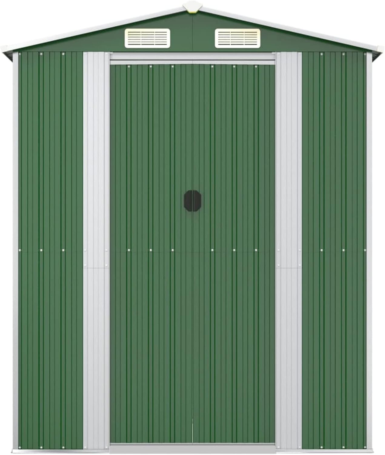 Abri de jardin extérieur en acier galvanisé vert 192 x 772 x 223 cm