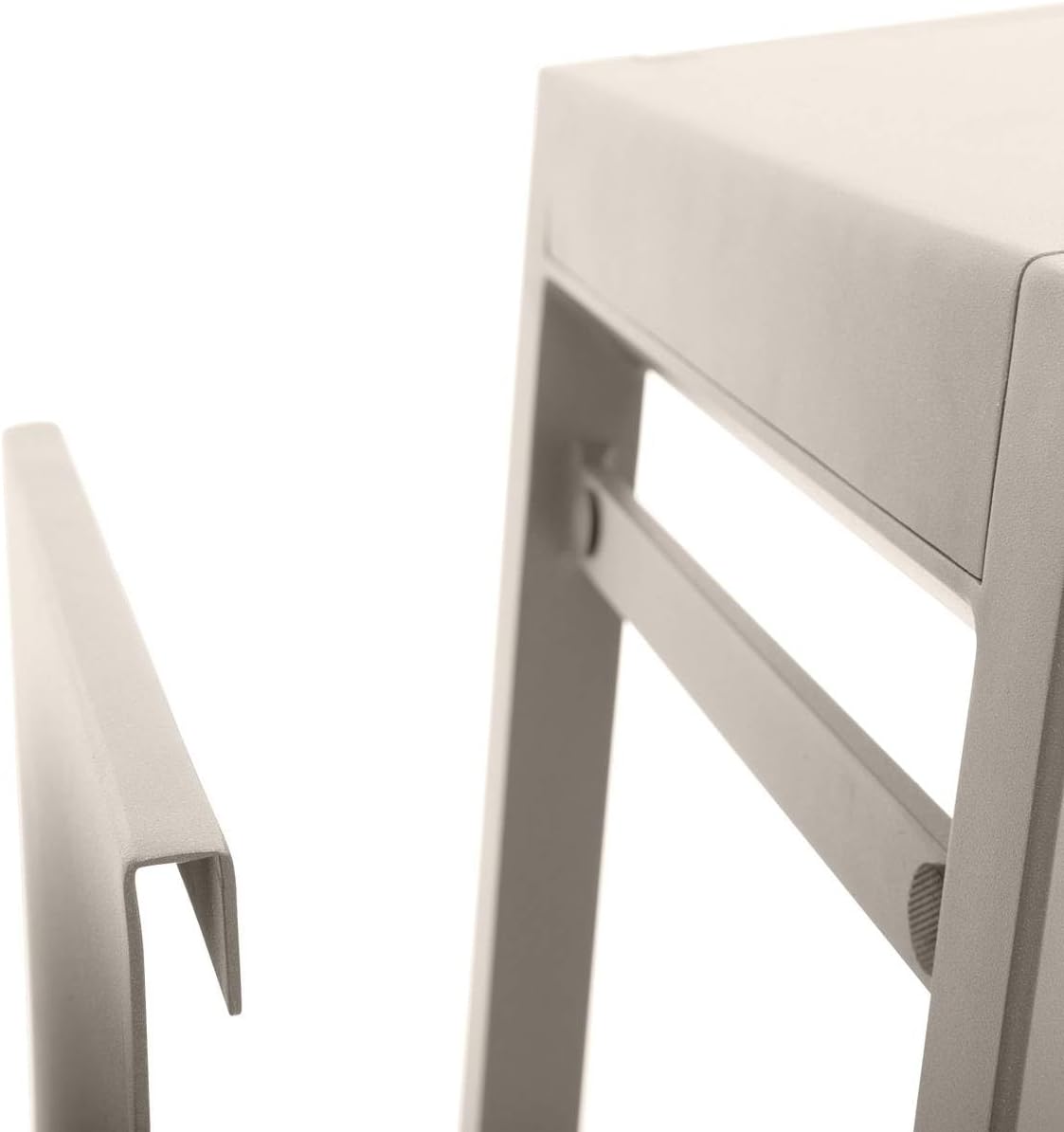 karaca-alisveris - Allure table de jardin carrée 55x45x55cm aluminium argile