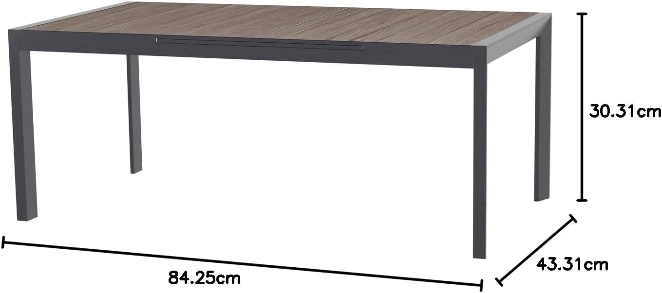 karaca-alisveris - Evasion - 10 places - table aluminium extensible extérieur