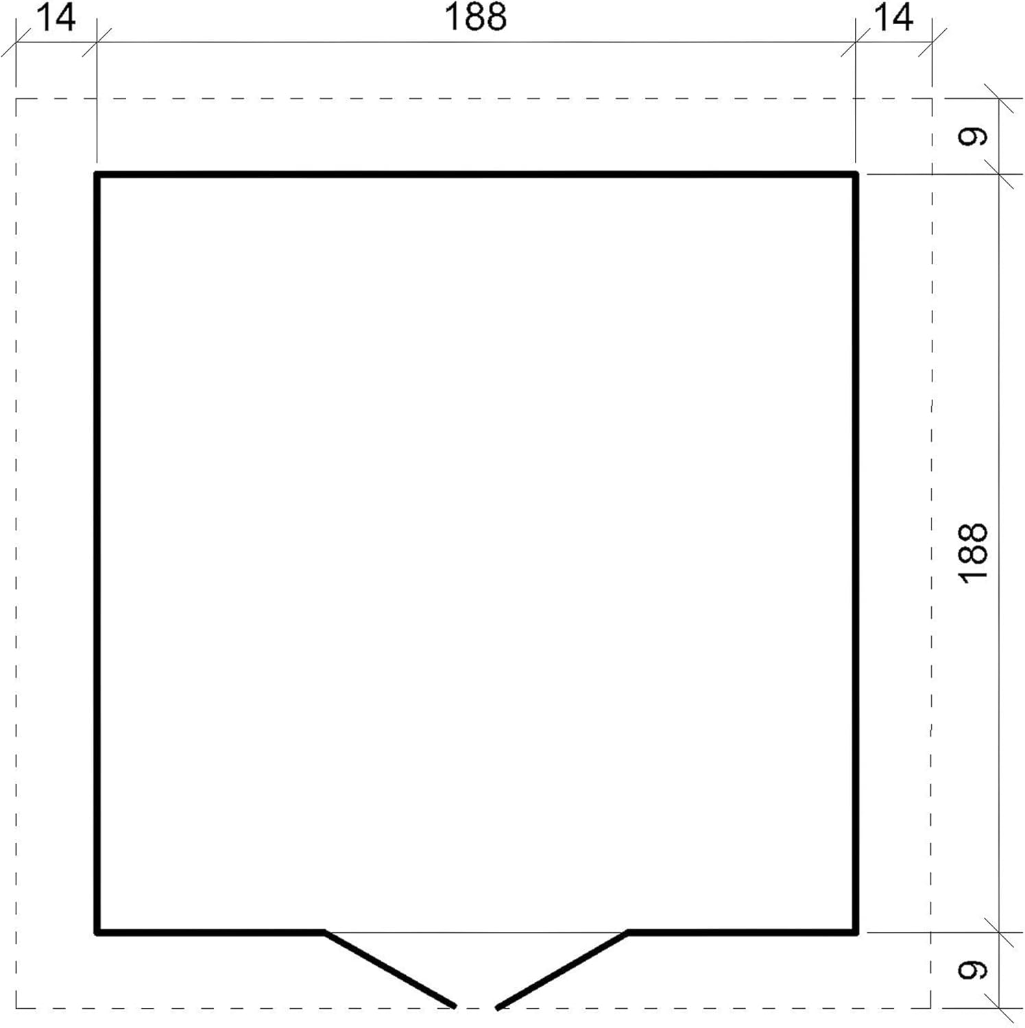 Abri de Jardin en Bois - Stockage extérieur I216xL206xH218 cm/ 3.53 m2 Petit abri à Outils, Local à vélos - Toit imperméable, fenêtres karaca-alisveris M343C