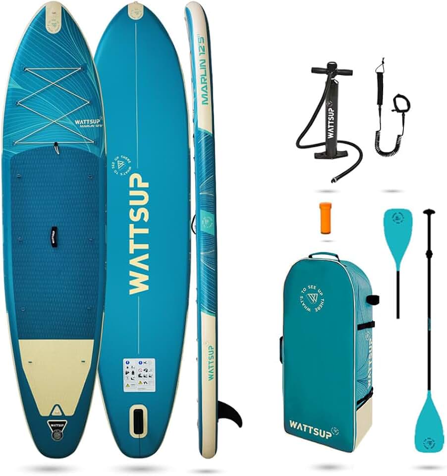 karaca-alisveris - Sup Stand Up Paddle Gonflable - Gamme Essentials - Dropstitch - Pack Complet : Pagaie 2in1 Leash Pompe Sac de Transport