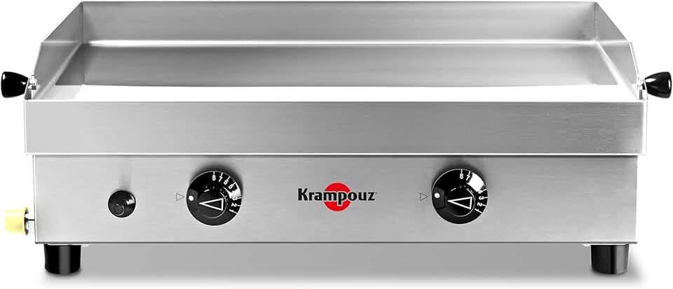 karaca-alisveris - Plancha Samba - 54x33 cm inox - 2 zones, 2 brûleurs, 3000W, PFSB2MA-KR
