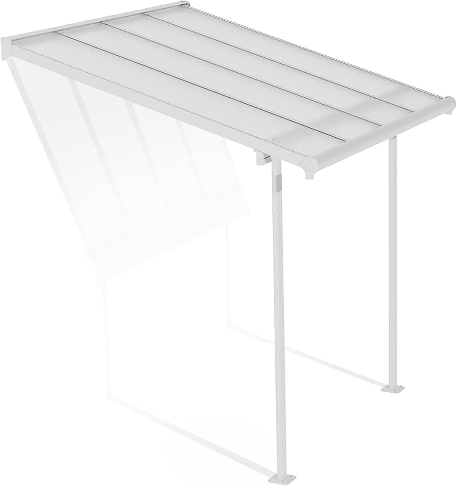 karaca-alisveris - Sierra - 5 m² - aluminium & polycarbonate, terrasse, blanc