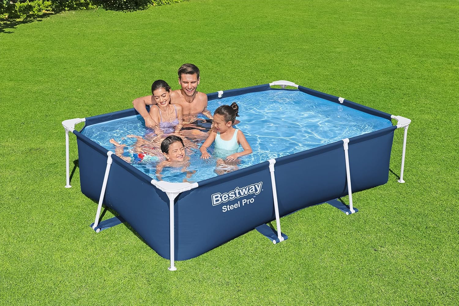 Piscine hors-sol - Rectangle - 2,59m x 1,70m x 61cm - grande capacité, 8'6