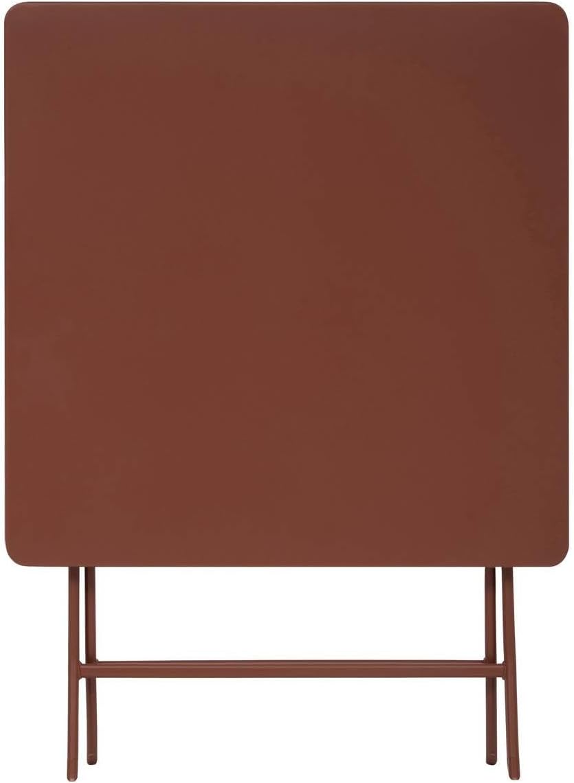 karaca-alisveris - Greensboro - 2 places 70x70cm - table pliante acier acajou