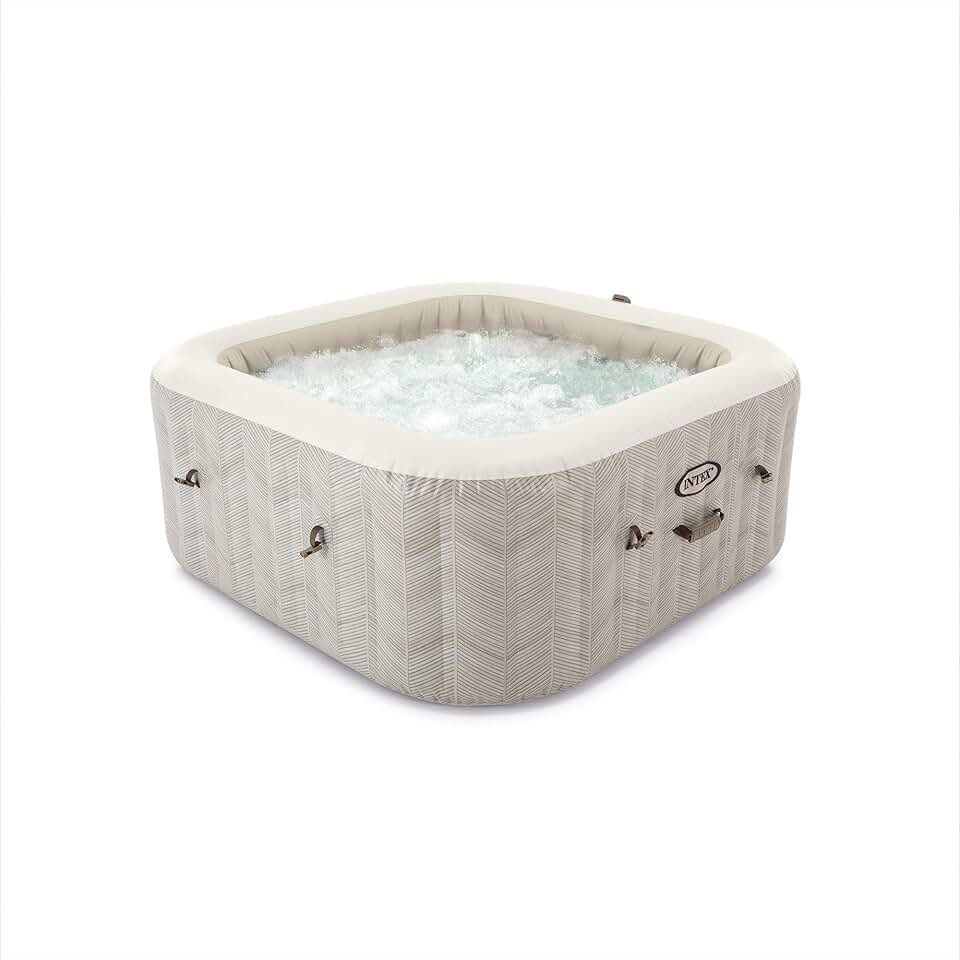 karaca-alisveris - Spa Gonflable Chevron Deluxe - 175x175x71 cm - 4 places, chauffage 2200W, bulles, chlorateur, filtre S2 - 55092