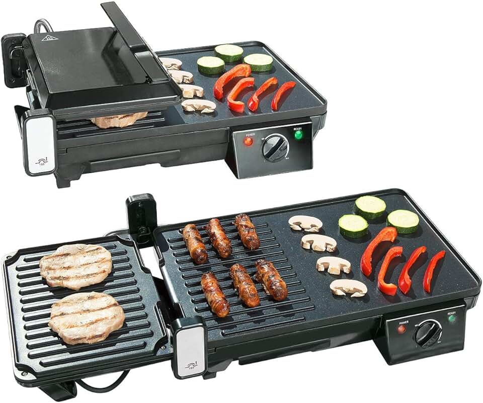 karaca-alisveris - grille-plancha 2 en 1 2000W - table - cuisson rapide